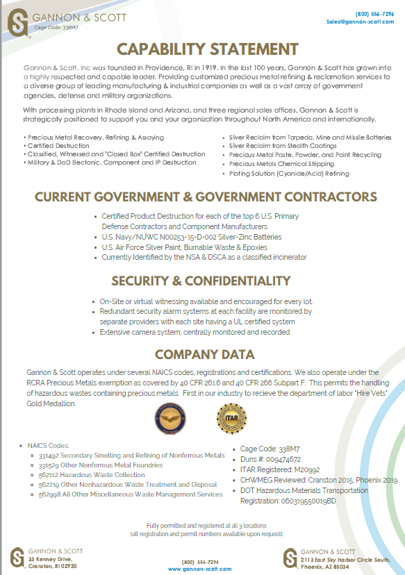 Capability Statement for Government Agencies